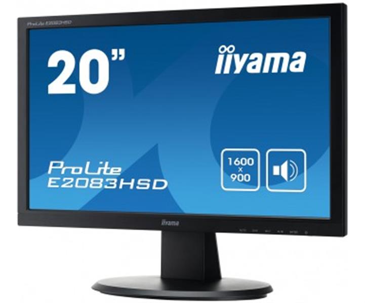 iiyama ProLite E2083HSD-B1 LED display 49,5 cm (19.5"") 1600 x 900 Pixels HD+ Zwart