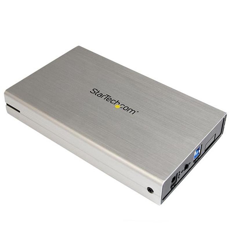 StarTech.com 3,5 inch zilveren USB 3.0 externe SATA III SSD harde-schijfbehuizing met UASP draagbare externe HDD
