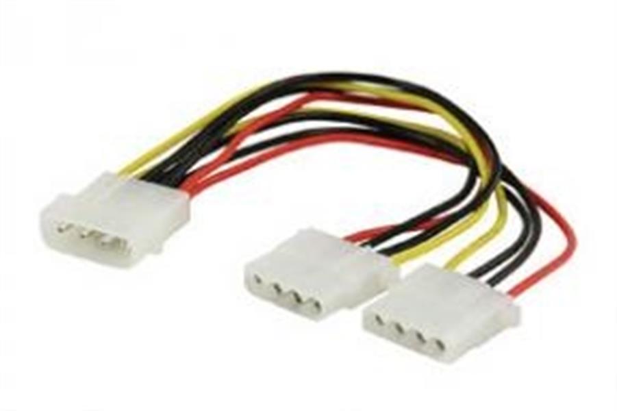 Cable ATX MOLEX 1x 5 25 inch male to 2x 5 25 inch female 4-pim 20cm