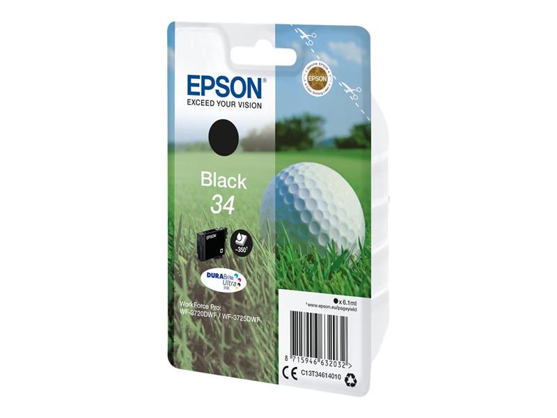 Epson Golf ball Singlepack Black 34 DURABrite Ultra Ink