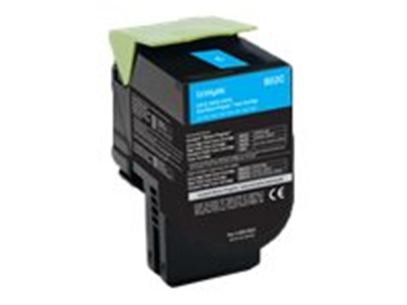 Lexmark 802C Origineel Cyaan 1 stuk(s)