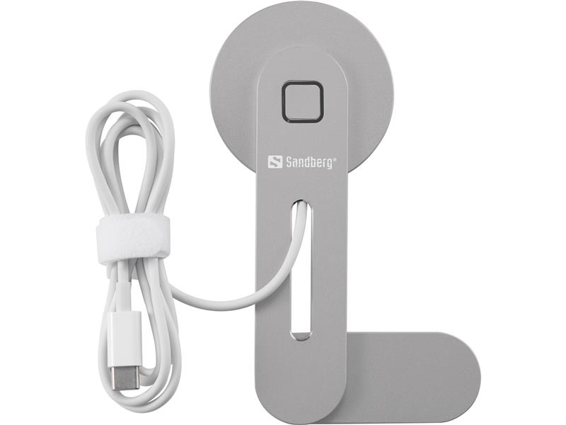 Sandberg ScreenMount Magnet Charger 15W Smartphone Grijs USB Draadloos opladen Auto, Binnen