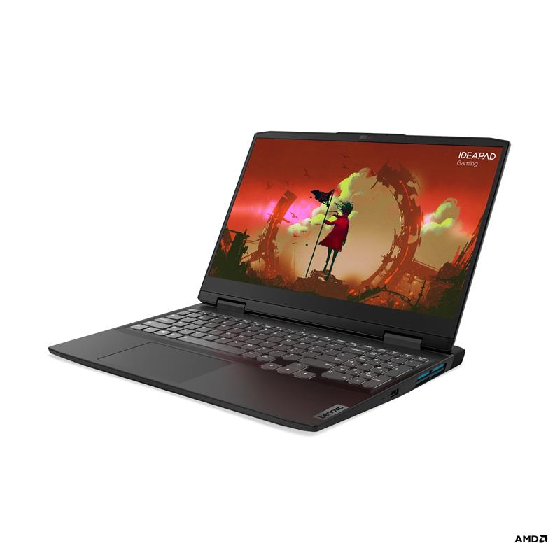 Lenovo IdeaPad Gaming 3 Laptop 39,6 cm (15.6"") Full HD AMD Ryzen™ 5 6600H 16 GB DDR5-SDRAM 512 GB SSD NVIDIA GeForce RTX 3050 Wi-Fi 6 (802.11ax) Grij