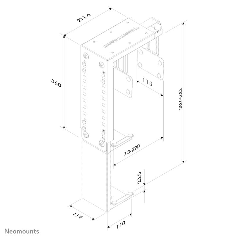 Neomounts cpu houder