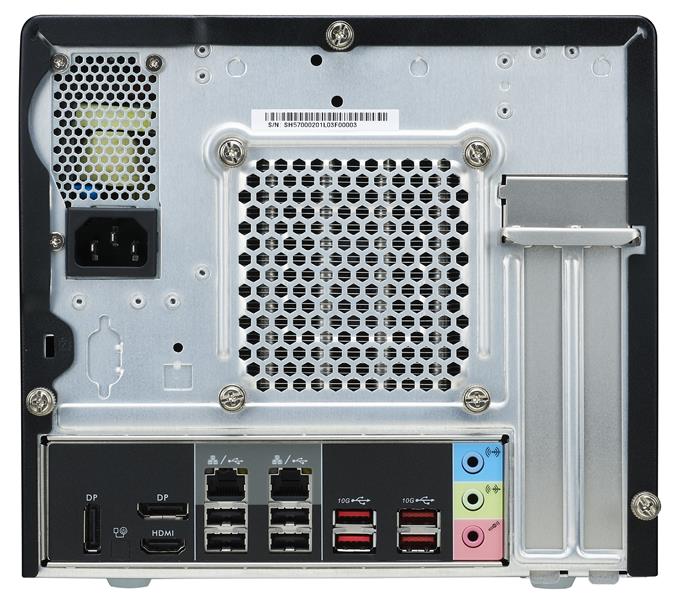 Shuttle XPC cube Barebone SH570R8 - S1200, Intel H570, 1x PCIe X16, 1x PCIe X4, 2x LAN,1x HDMI, 2x DP, 4x 3.5"" HDD bays