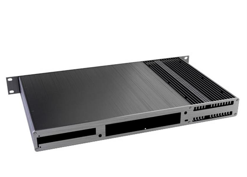 Akasa 1U Galileo TU Fanless Slim Thin Mini ITX Case 2 x 2 5 Removable SSD HDD and PCIe slot support