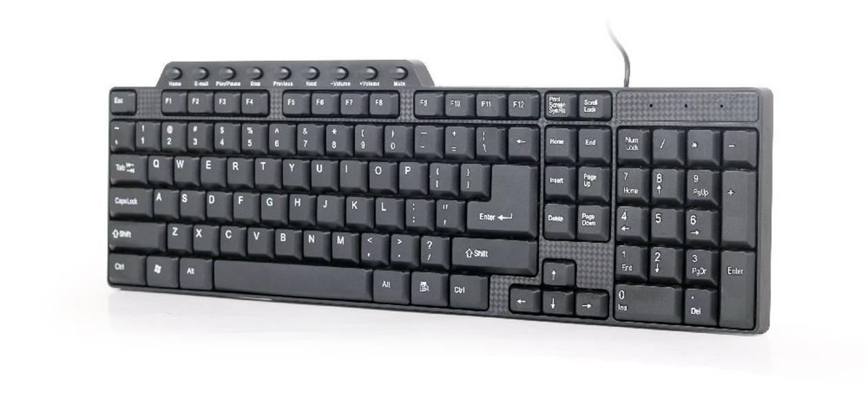 Multimedia toetsenbord zwart USB US Layout