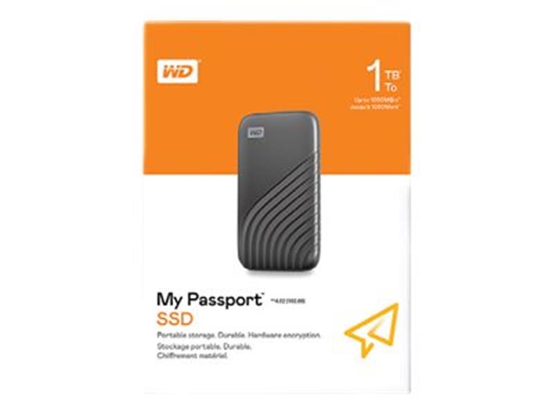 WD SSDEX USB3.2 My Passport SSD 1TB Space Gray Supports USB 3.2 Gen 2