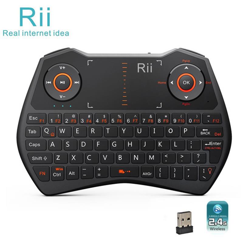 Rii i28 Mini Wireless Keyboard touchpad Gaming Controler 2 4G audio for Windows Mac Linux and Android 148 x 102 x 20mm 450mAh accu ***