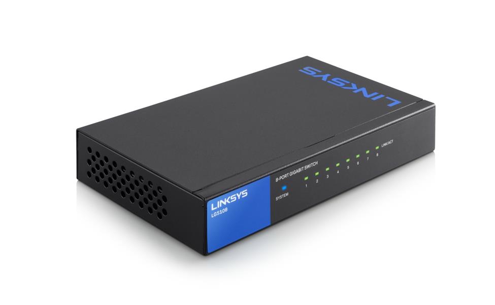 Linksys 8-poorts Gigabit - desktopswitch (LGS108)