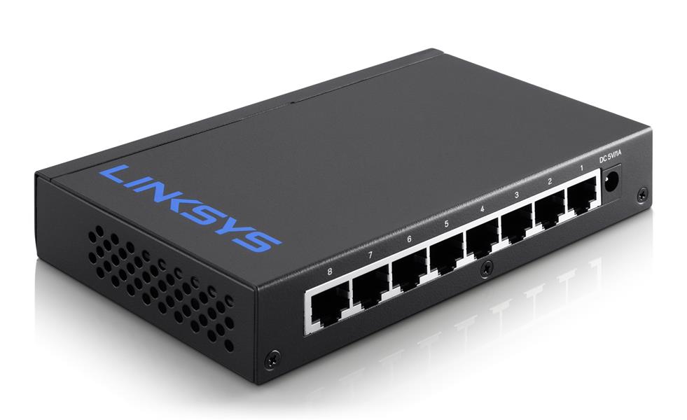 Linksys 8-poorts Gigabit - desktopswitch (LGS108)