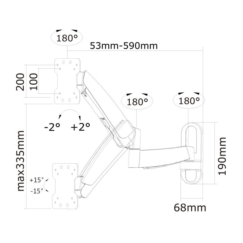 Newstar flatscreen wandsteun