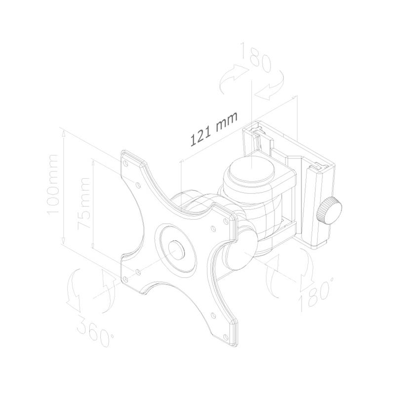 Neomounts tv/monitor wandsteun