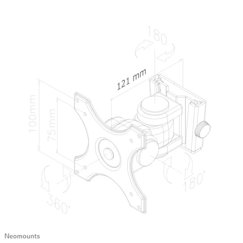 Neomounts tv/monitor wandsteun