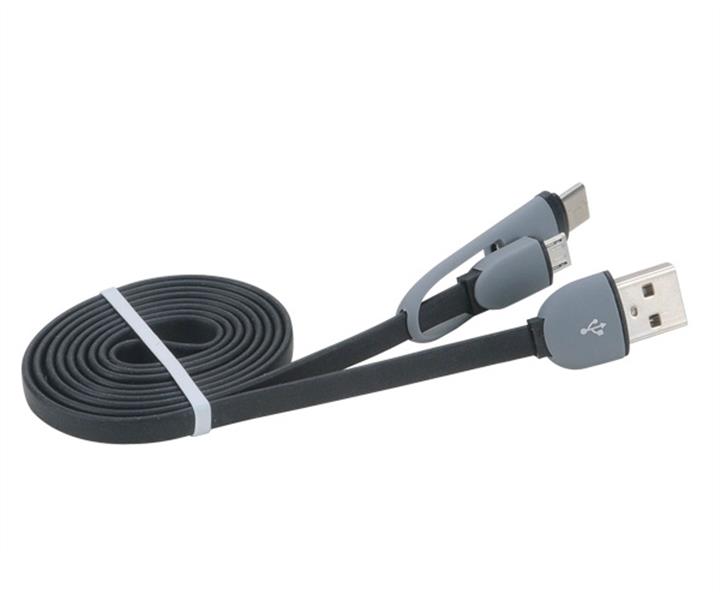 Akasa USB Sync Charge Cable 2in1 USB A - Micro USB B USB C 1m *USBAM *MUSBBM *USBCM