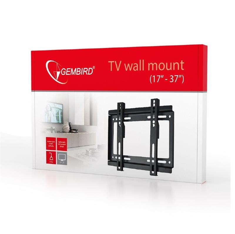 Gembird TV muurbeugel vast 17-37 inch max 20KG ***