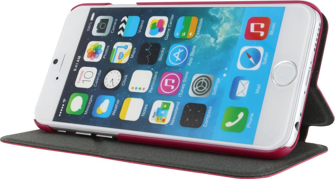 Mobilize Camera-Fold Magnet Book Case Apple iPhone 6 6S Matt Fuchsia