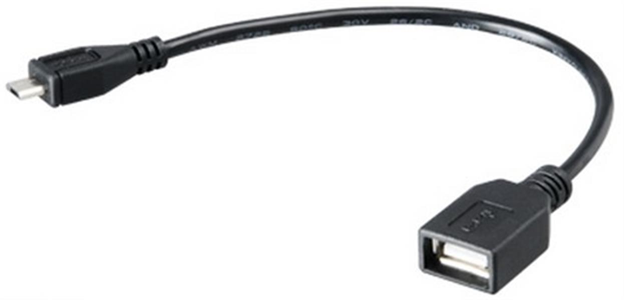 Akasa OTG cable Micro USB A - USB A OTG 0 15m *MUSBA *USBAF