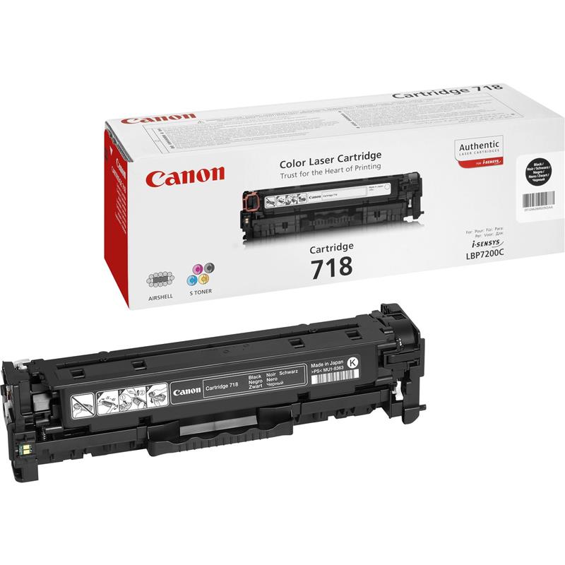 Canon CRG-718 Bk Origineel Zwart 1 stuk(s)