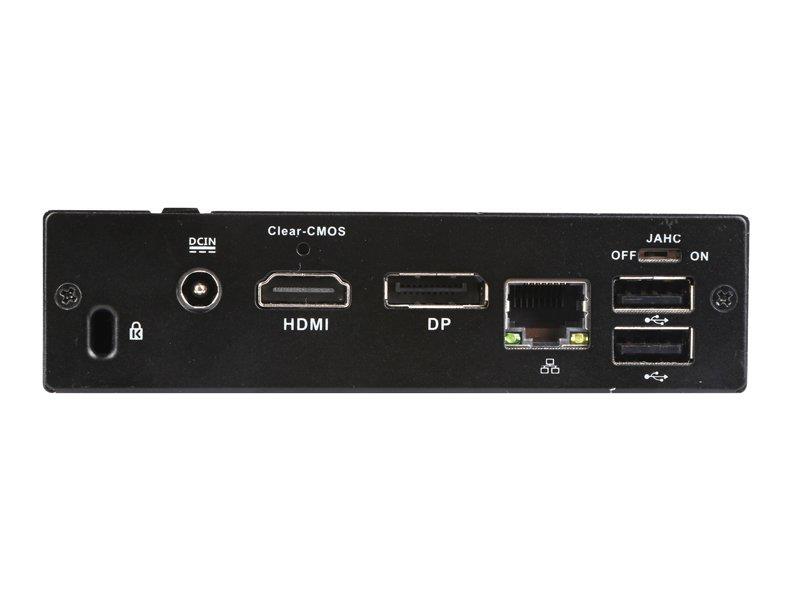 Giada MiniPC barebone VM23 Intel Celeron Dual-Core N3350 HD Graphics 550 2 GB DDR3-L on-board 32 GB EMMC 1x mSata 1x GB Lan M 2 slot for WiFi 2 x USB2