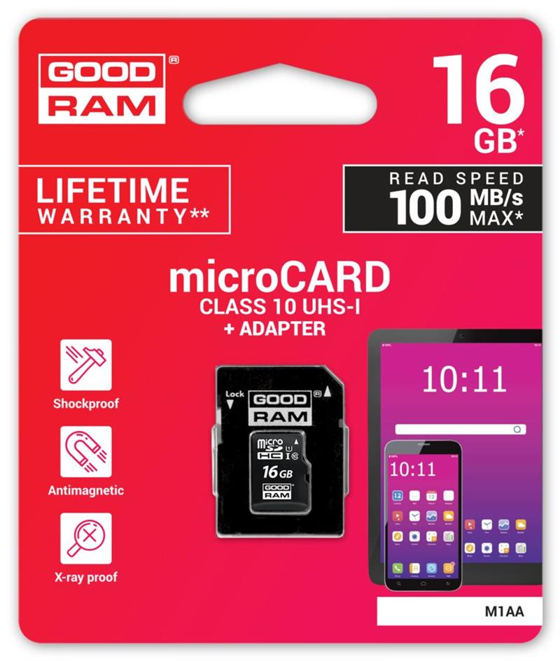 Goodram M1AA 16 GB MicroSDHC UHS-I Klasse 10