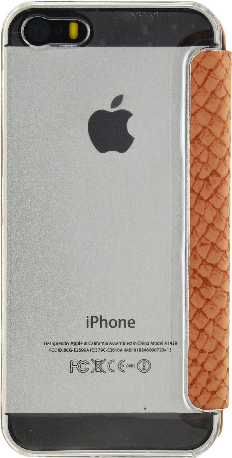Mobilize Slim Booklet Apple iPhone 5 5S SE Soft Snake Apricot