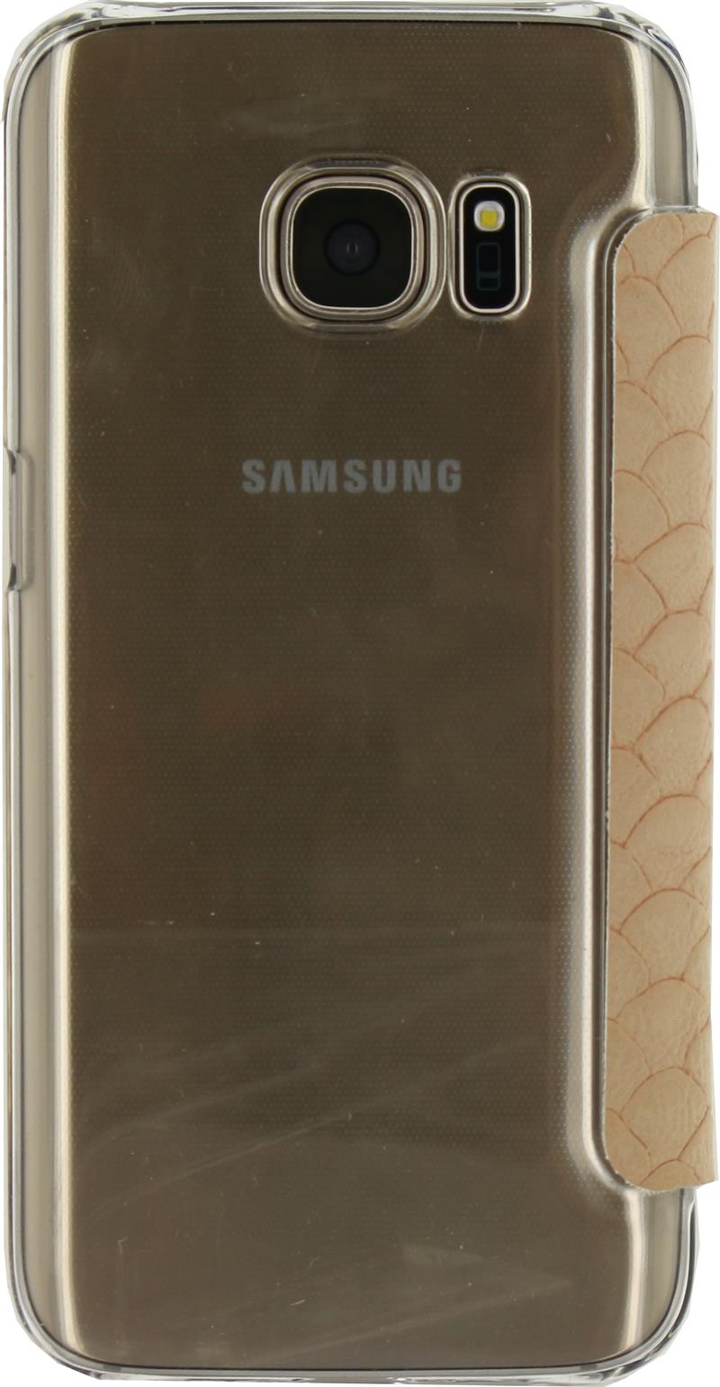 Mobilize Slim Booklet Samsung Galaxy S7 Edge Soft Snake Creamy Rose