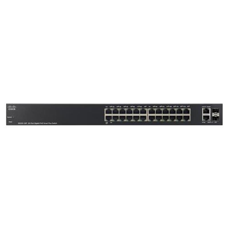 Cisco Small Business SG220-26P Managed L2 Gigabit Ethernet (10/100/1000) Power over Ethernet (PoE) Zwart