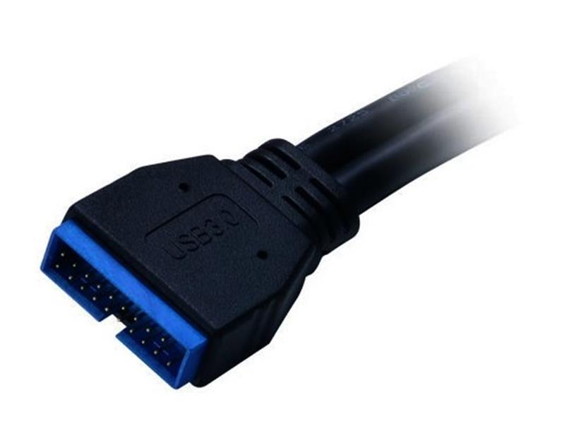 Akasa external USB 3 0 adaptor cable 2 USB A connectors into an internal USB motherboard connector 0 3m *MBM *USBAM