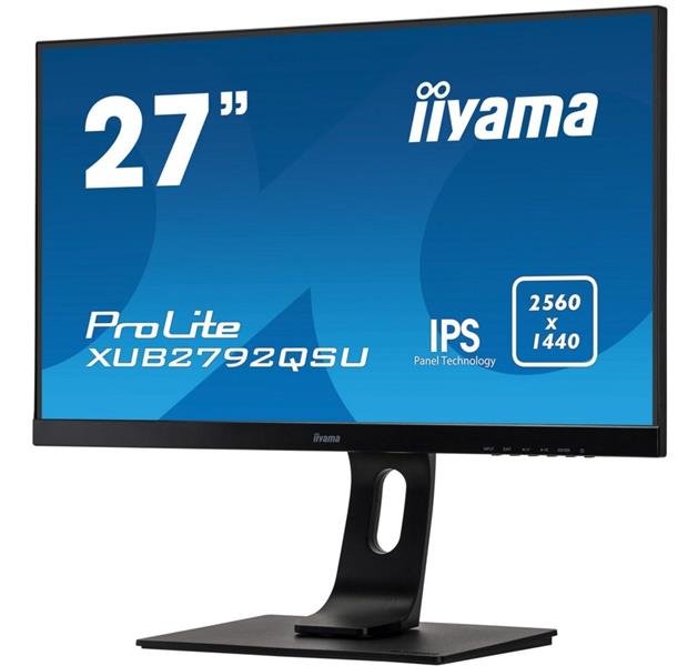 iiyama ProLite XUB2792QSU-B1 LED display 68,6 cm (27"") 2560 x 1440 Pixels Wide Quad HD Flat Mat Zwart