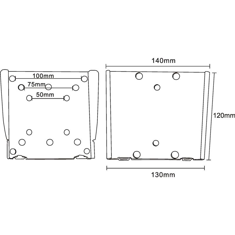 InLine Muurbeugel voor Flatscreen 33-69cm 13-27 max 30kg