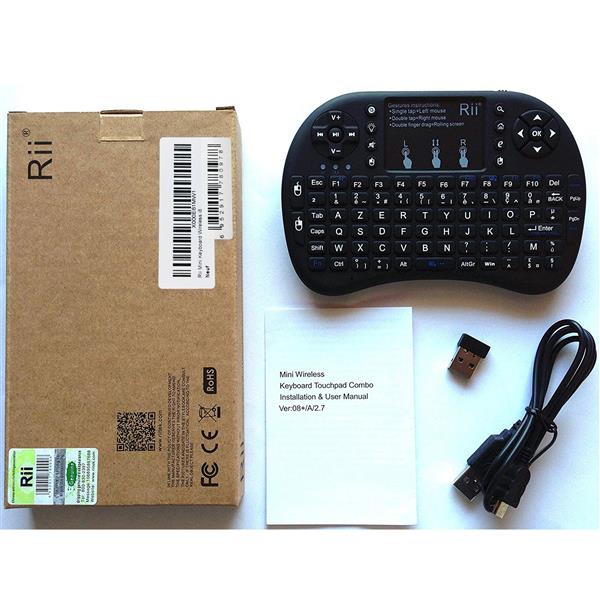Rii i8 plus Mini Wireless keyboard Bluetooth for Windows Mac Linux and Android Inc MULTI-touch touchpad Li-Ion Battery