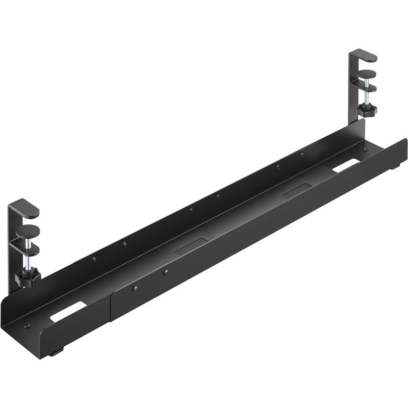 InLine Universal cable guide rail 3 levels 80 100 120 cm for under-table mounting with screw clamps black