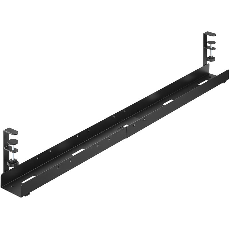 InLine Universal cable guide rail 3 levels 80 100 120 cm for under-table mounting with screw clamps black