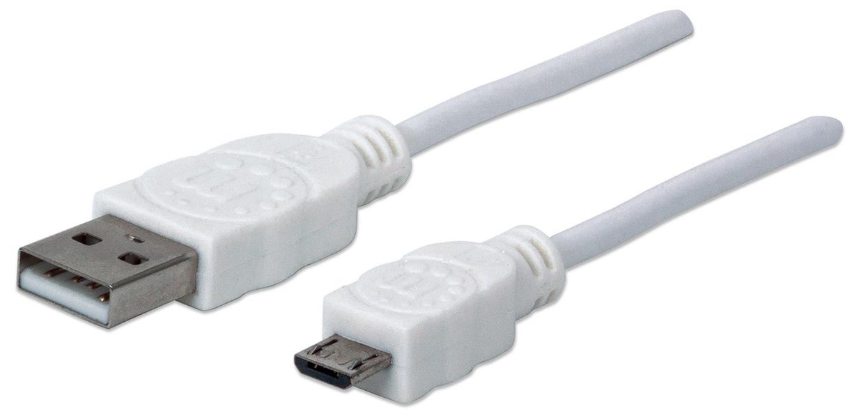 USB 2 0 Device Cable A Male Micro-B Male 1 m 3 ft White