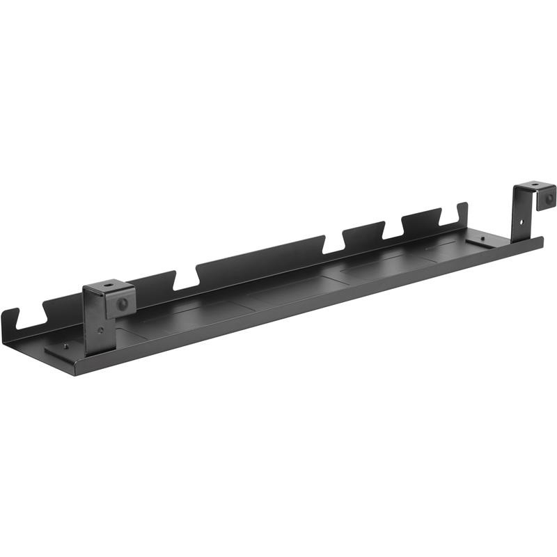 InLine Cable guide shelf for under-table mounting black