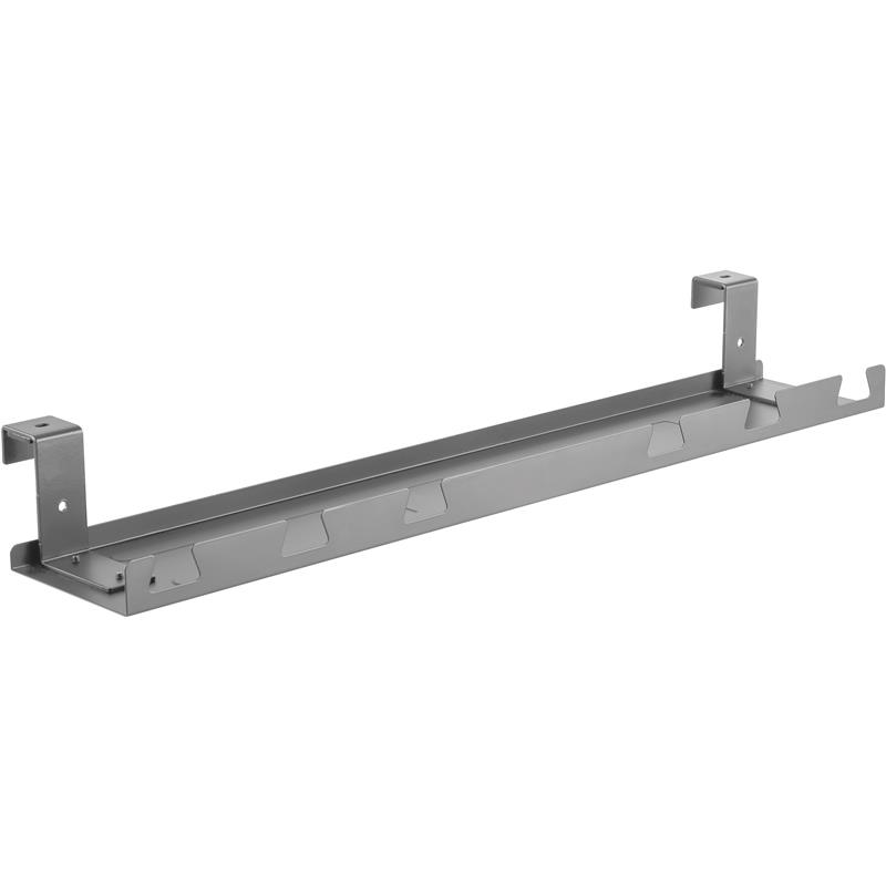 InLine Cable guide shelf for under-table mounting grey