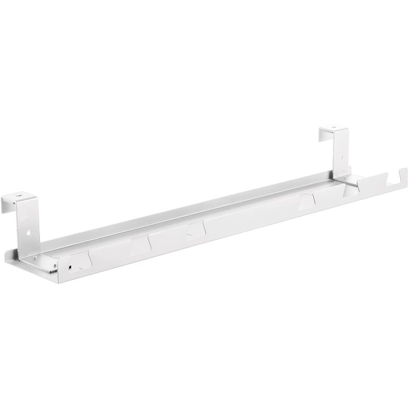 InLine Cable guide shelf for under-table mounting white