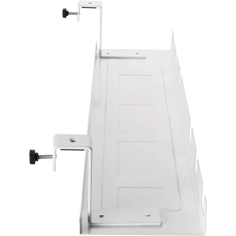 InLine Cable guide shelf for under-table mounting white