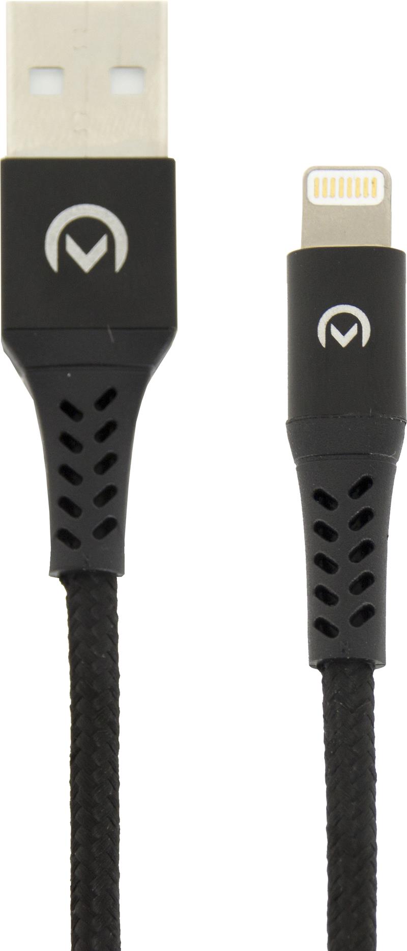 Mobilize Strong Nylon Cable USB to Apple MFi Lightning 1m 12W Black