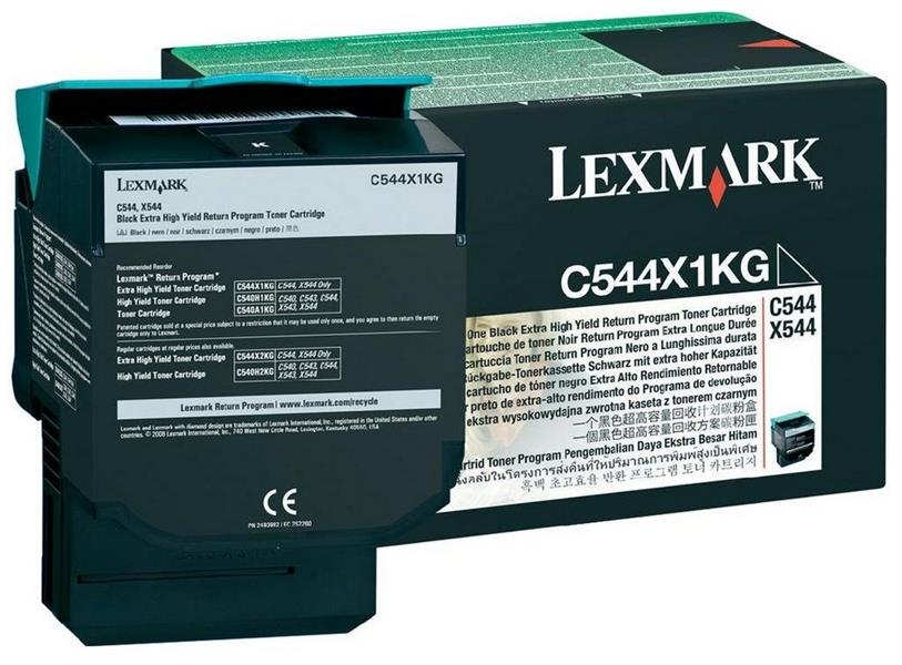 Lexmark C544, X544 6K zwarte retourprogr. tonercartr.