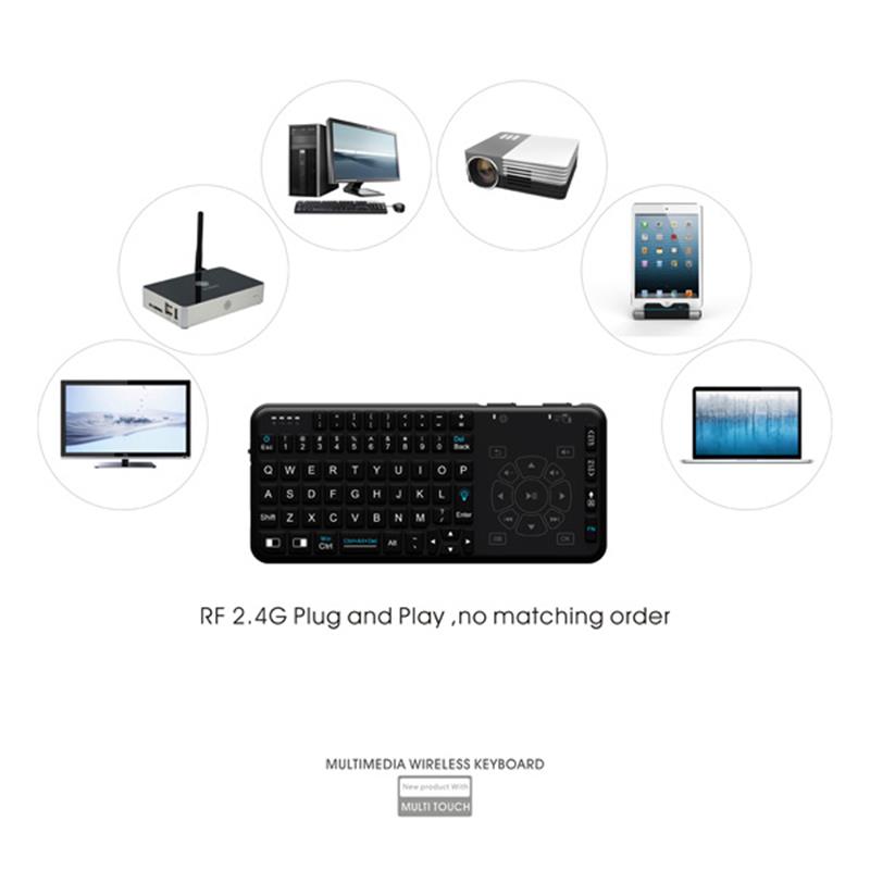 Rii mini Air mouse keyboard 2 4G USB-dongle en kabel inbegrepen