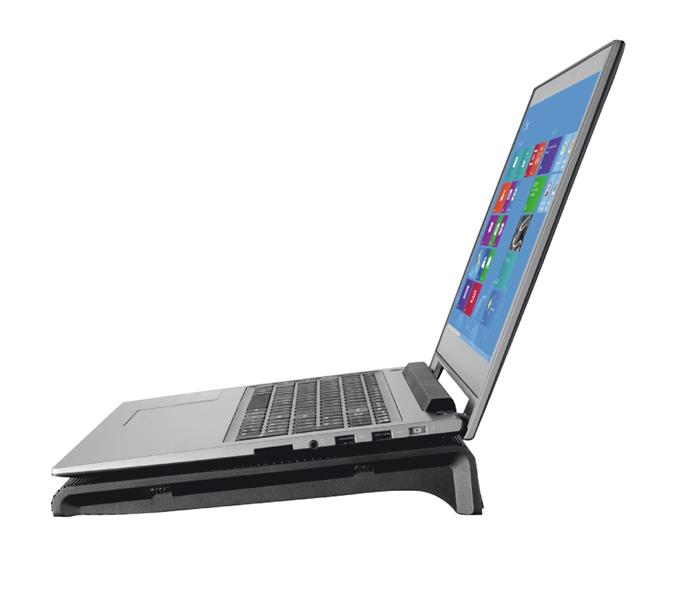 Trust Azul | Laptop Cooling Stand | 2 Ventilatoren | USB-voeding | Blauw Verlicht | max 17.3 inch