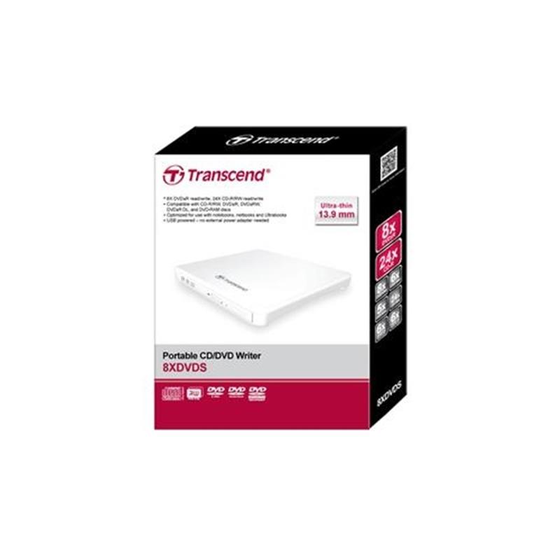 Transcend optisch schijfstation Wit DVD -RW