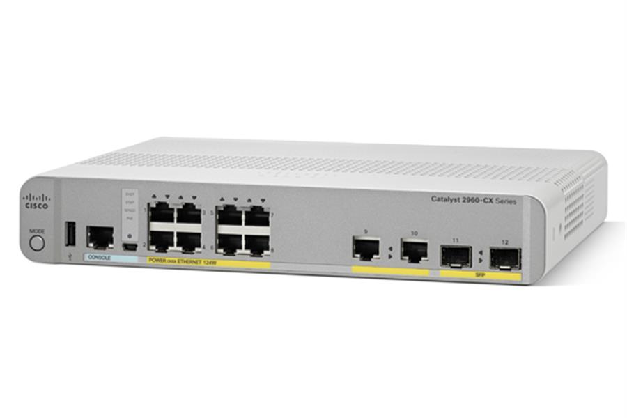 Catalyst 2960-CX Switch 8 GE uplinks: 2 x 1G SFP and 2 x 1G copper - LAN Base