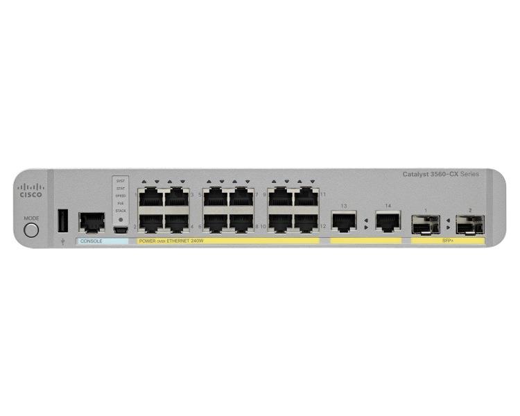 Cisco Catalyst WS-C3560CX-12TC-S netwerk-switch Managed L2/L3 Gigabit Ethernet (10/100/1000) Grijs, Wit