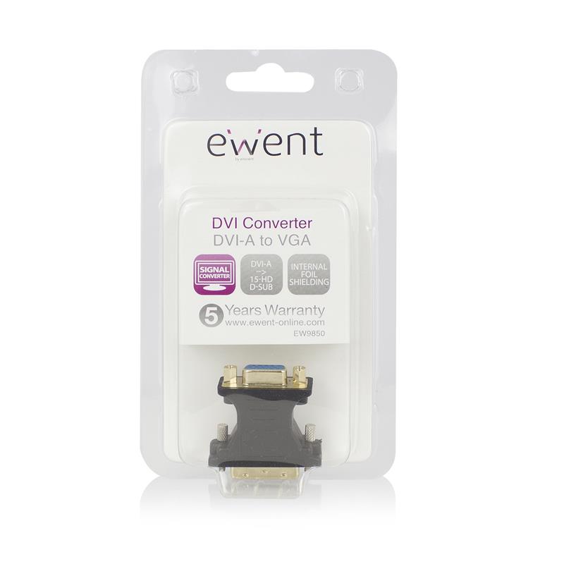 Ewent EW9850 kabeladapter/verloopstukje DVI-A VGA Blauw