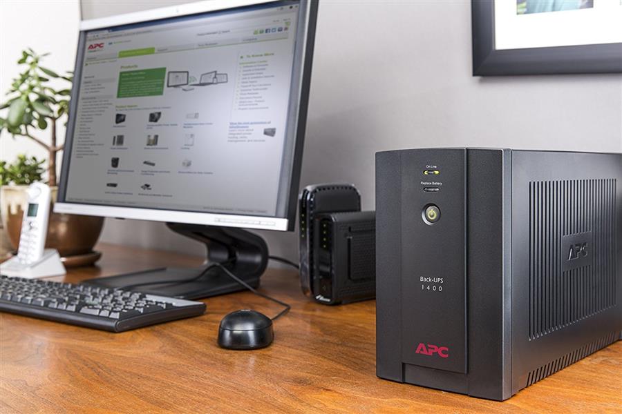APC Back-UPS 1400VA noodstroomvoeding 4x stopcontact, USB