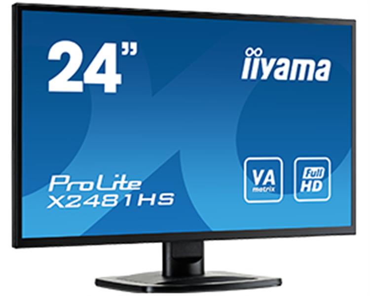 iiyama ProLite X2481HS-B1 LED display 59,9 cm (23.6"") 1920 x 1080 Pixels Full HD Flat Mat Zwart