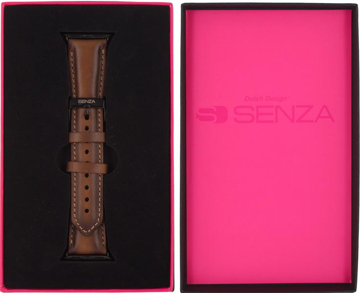 Senza Desire Leather Strap Apple Watch 38mm Burned Cognac
